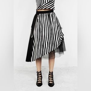 Disturbia clothing Paranormal Asymmetrical MIDI Skirt